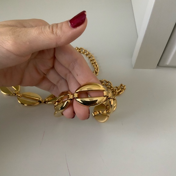 Vintage 90’S Gold Chain Link Loop Belt Women’s Size 11”-21” Inches - Picture 6 of 11